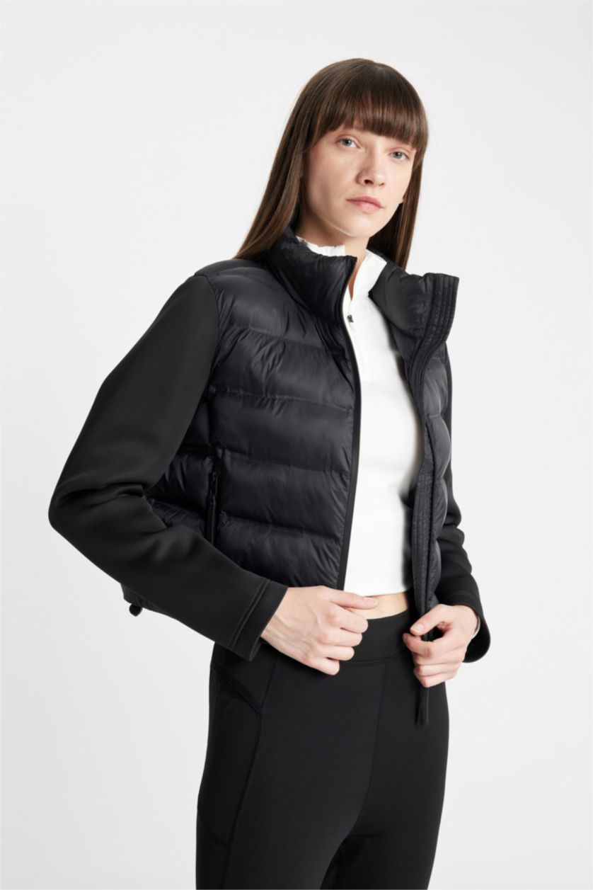 WOMAN Black Regular Fit Puffer Jacket