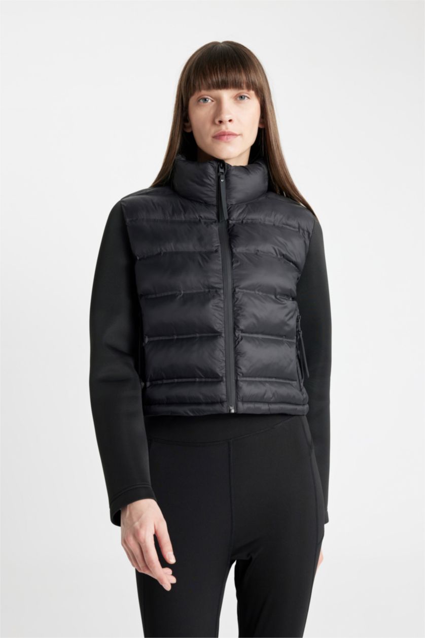 WOMAN Black Regular Fit Puffer Jacket