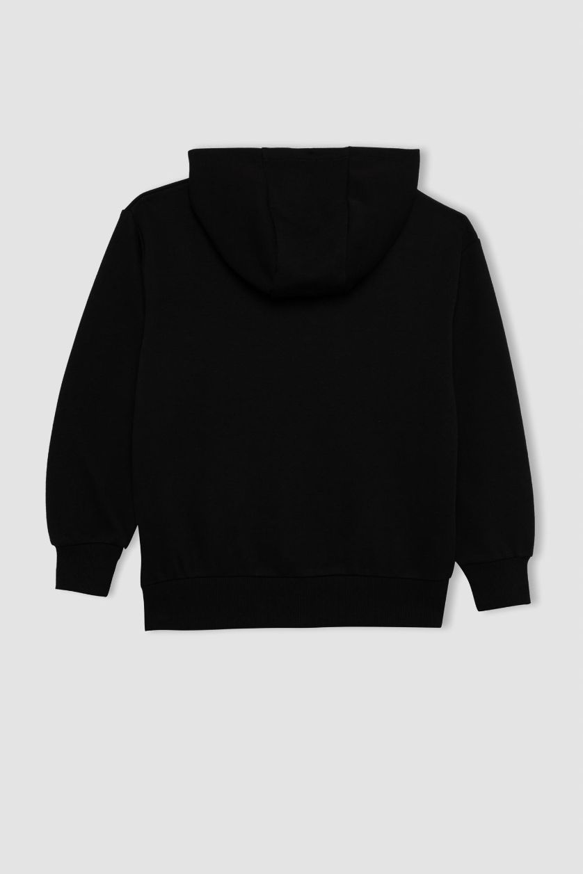 BOYS & TEENS Black Boy Hooded School Sweatshirt