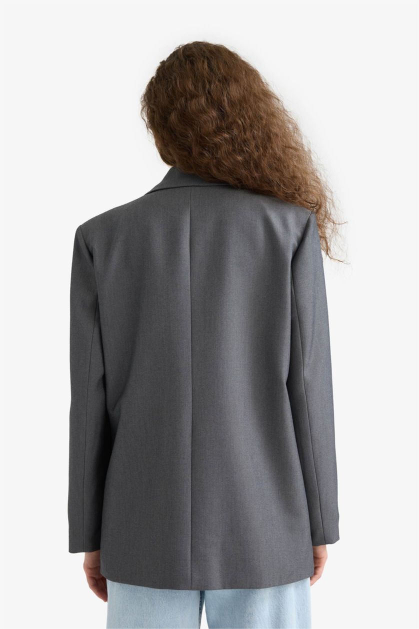 Женщины Антрацит Прямой покрой, двубортный пиджак с карманами