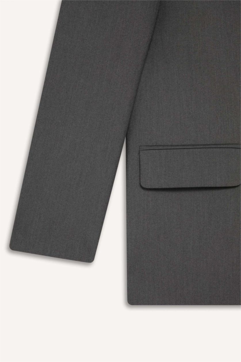 Женщины Антрацит Прямой покрой, двубортный пиджак с карманами