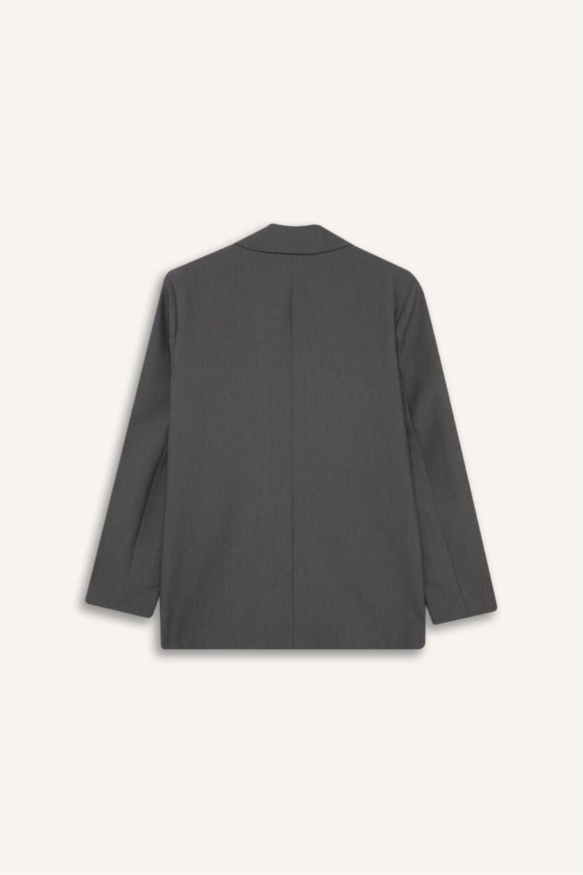 Женщины Антрацит Прямой покрой, двубортный пиджак с карманами