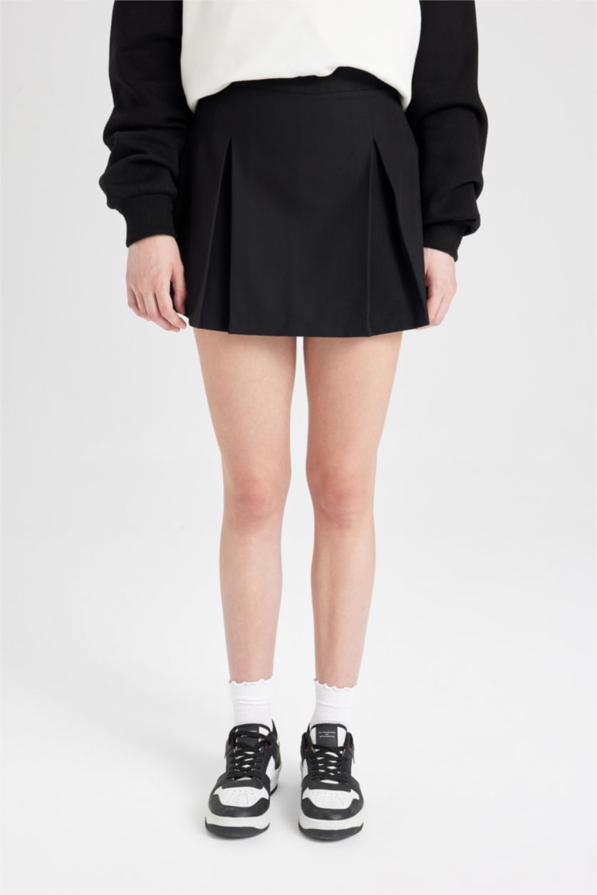 Kadın Siyah Mini Etek