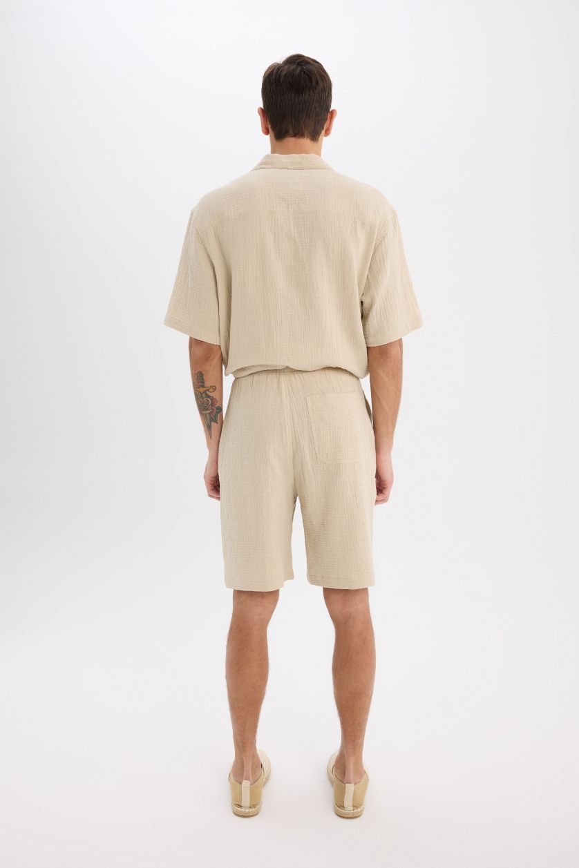 رجال بيج شورت قطن عادي قصة مريحة بجيوب