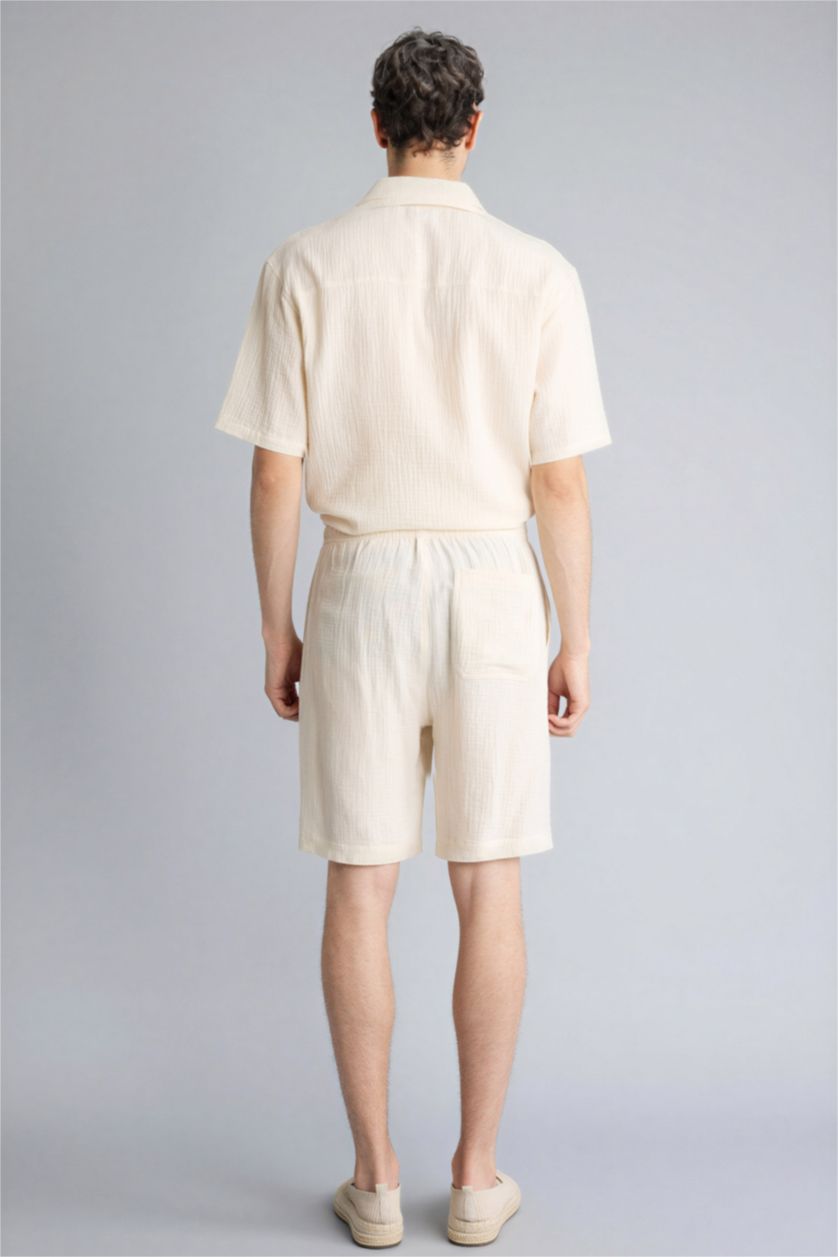 MAN Stone Relax Fit Cotton Bermuda Shorts