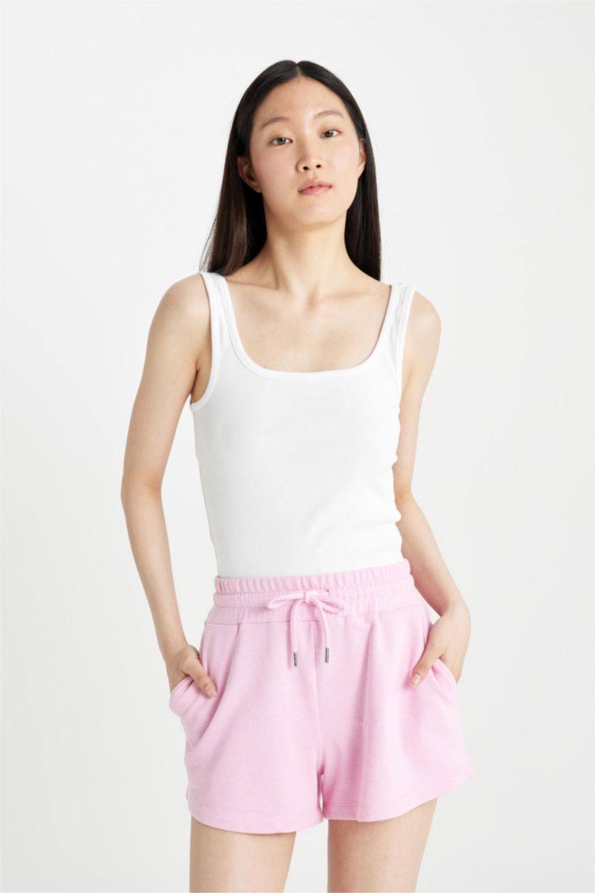 FEMME Rose Short Taille Normale coupe régulière