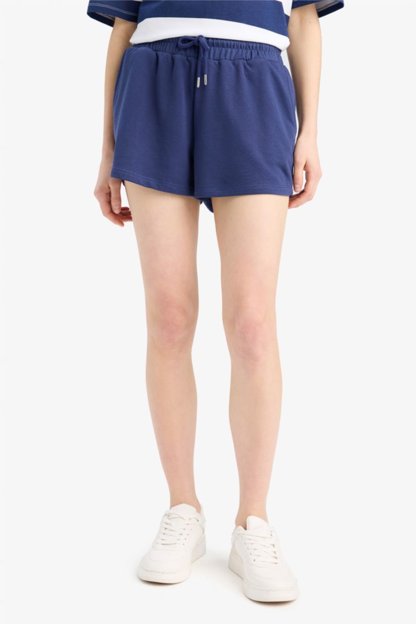 Woman NAVY Regular Fit Regular Waist Tied Shorts