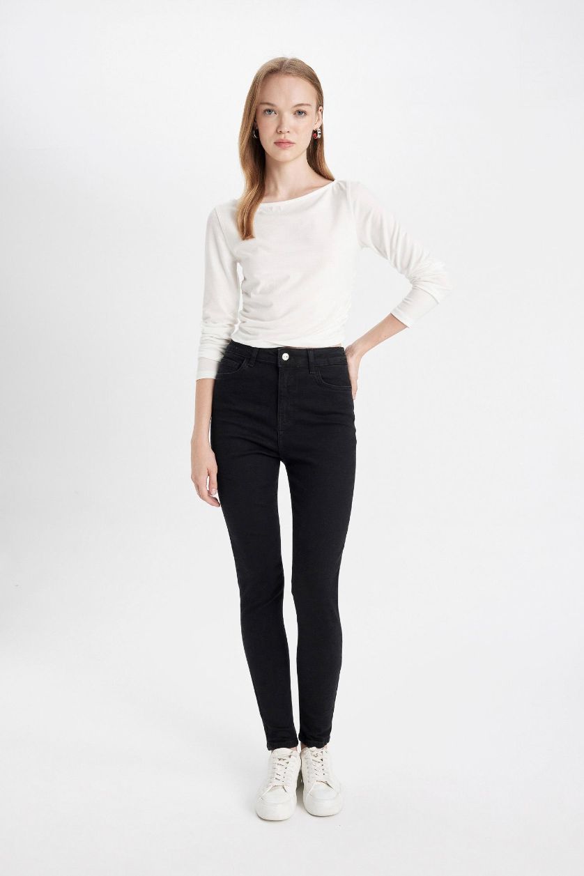 WOMAN Black Rebeca Skinny Fit Normal Waist Jeans