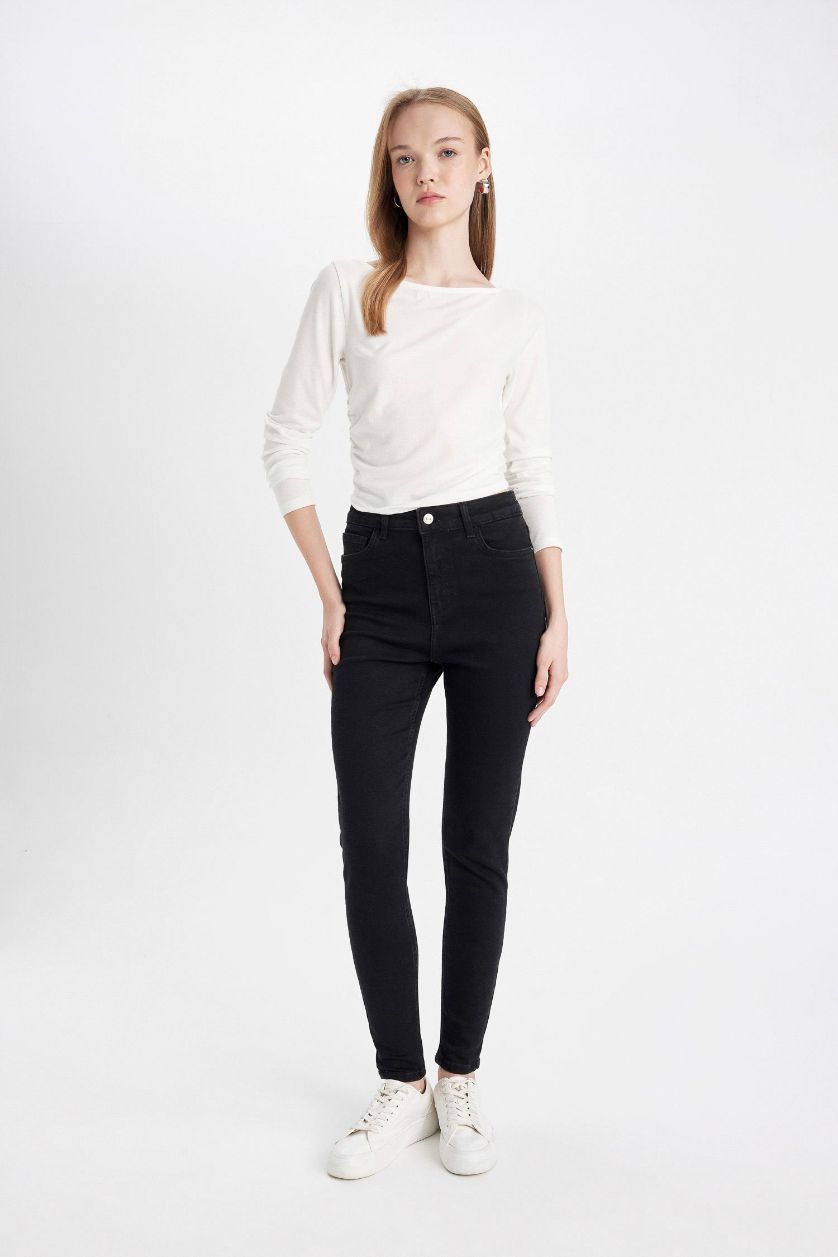 WOMAN Black Rebeca Skinny Fit Normal Waist Jeans