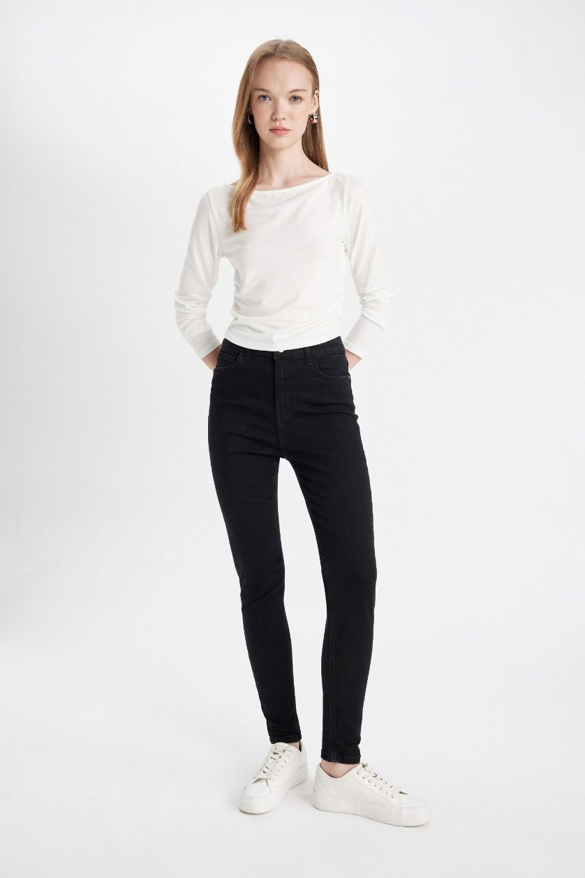WOMAN Black Rebeca Skinny Fit Normal Waist Jeans