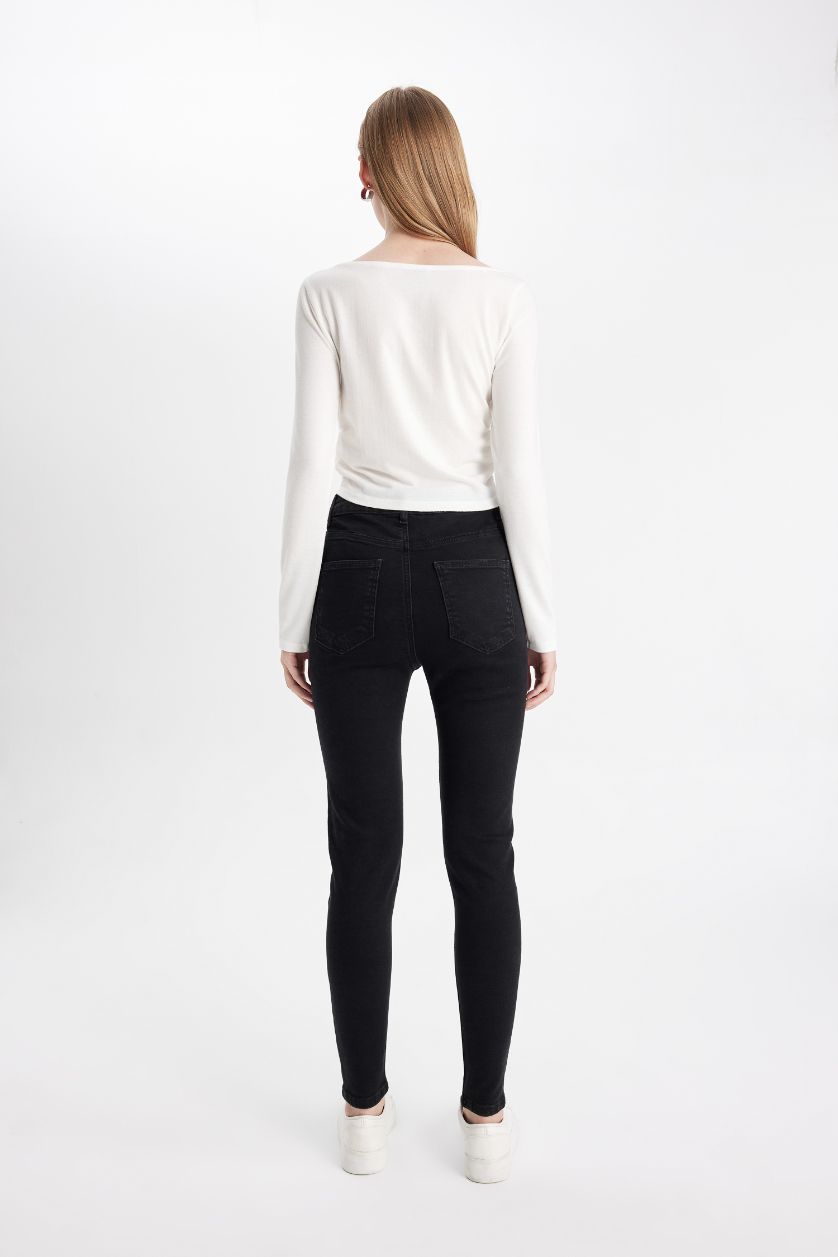 WOMAN Black Rebeca Skinny Fit Normal Waist Jeans