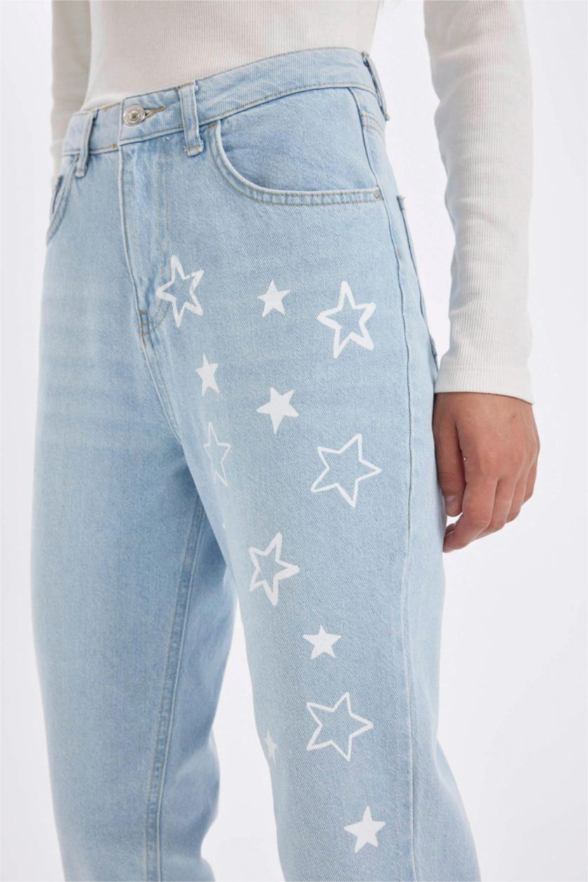 WOMAN Blue Lina Mom Fit High Waist Ankle Length Jeans