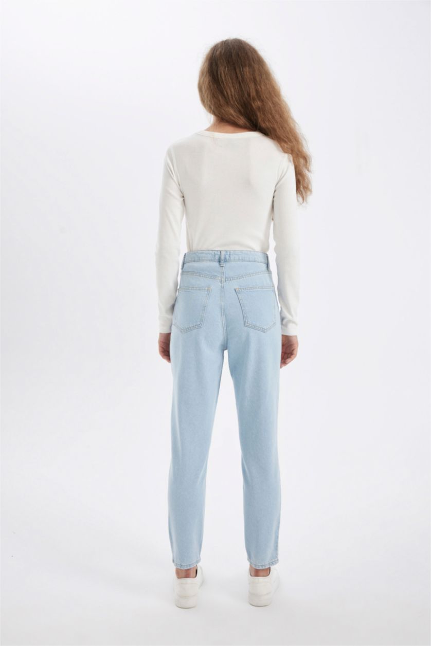 WOMAN Blue Lina Mom Fit High Waist Ankle Length Jeans