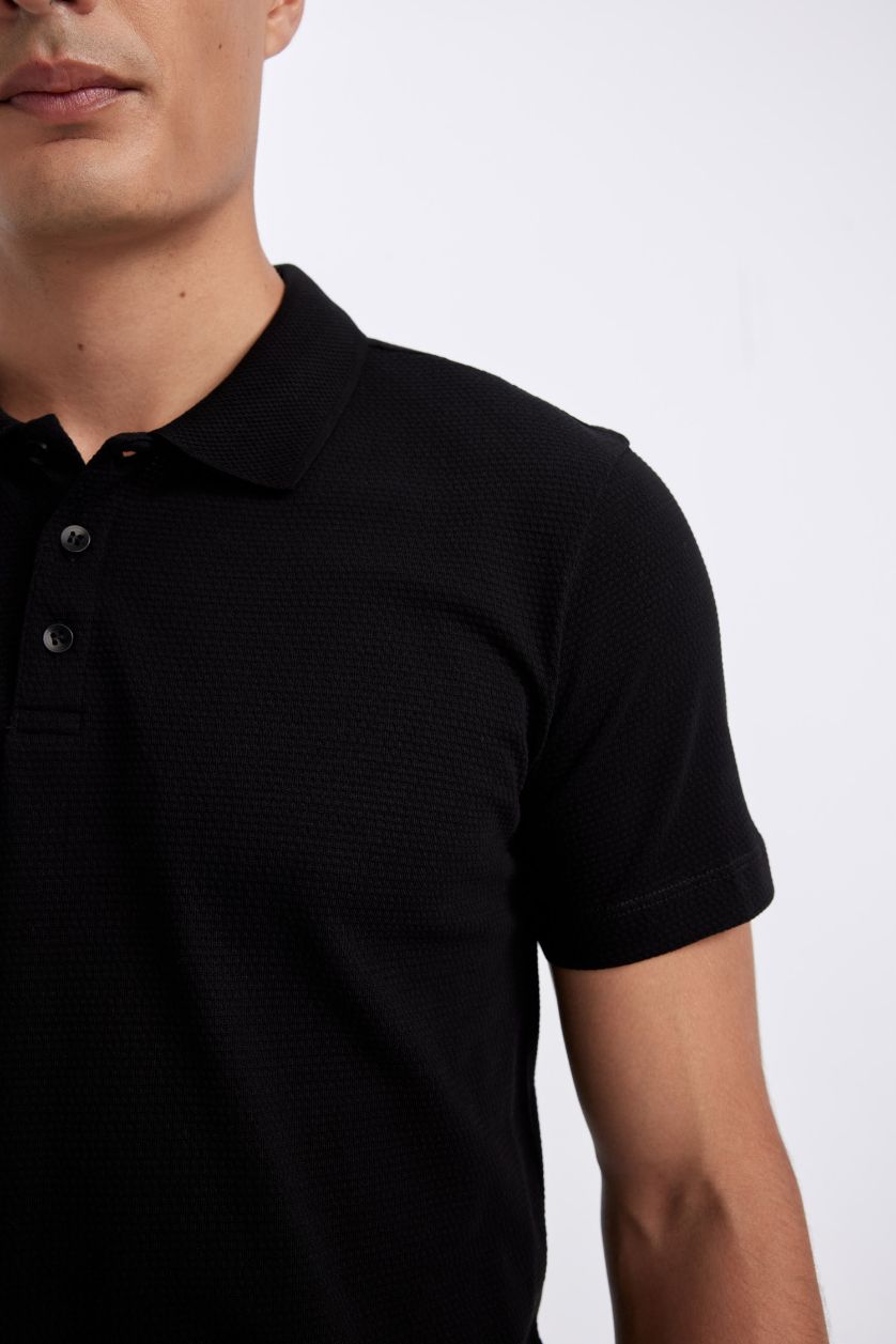 MAN Black Slim Fit Polo T-Shirt