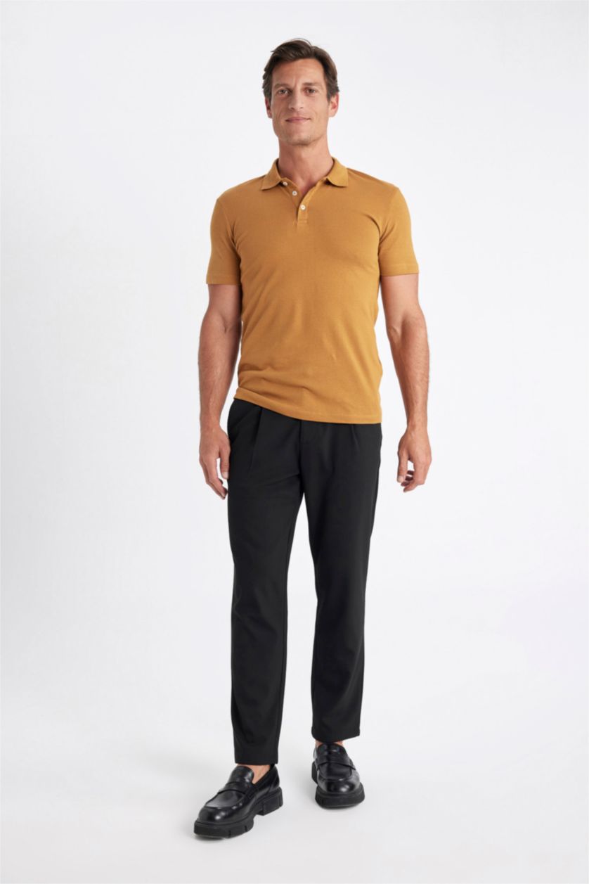 MAN Yellow Slim Fit Polo T-Shirt