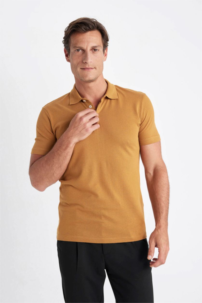 MAN Yellow Slim Fit Polo T-Shirt