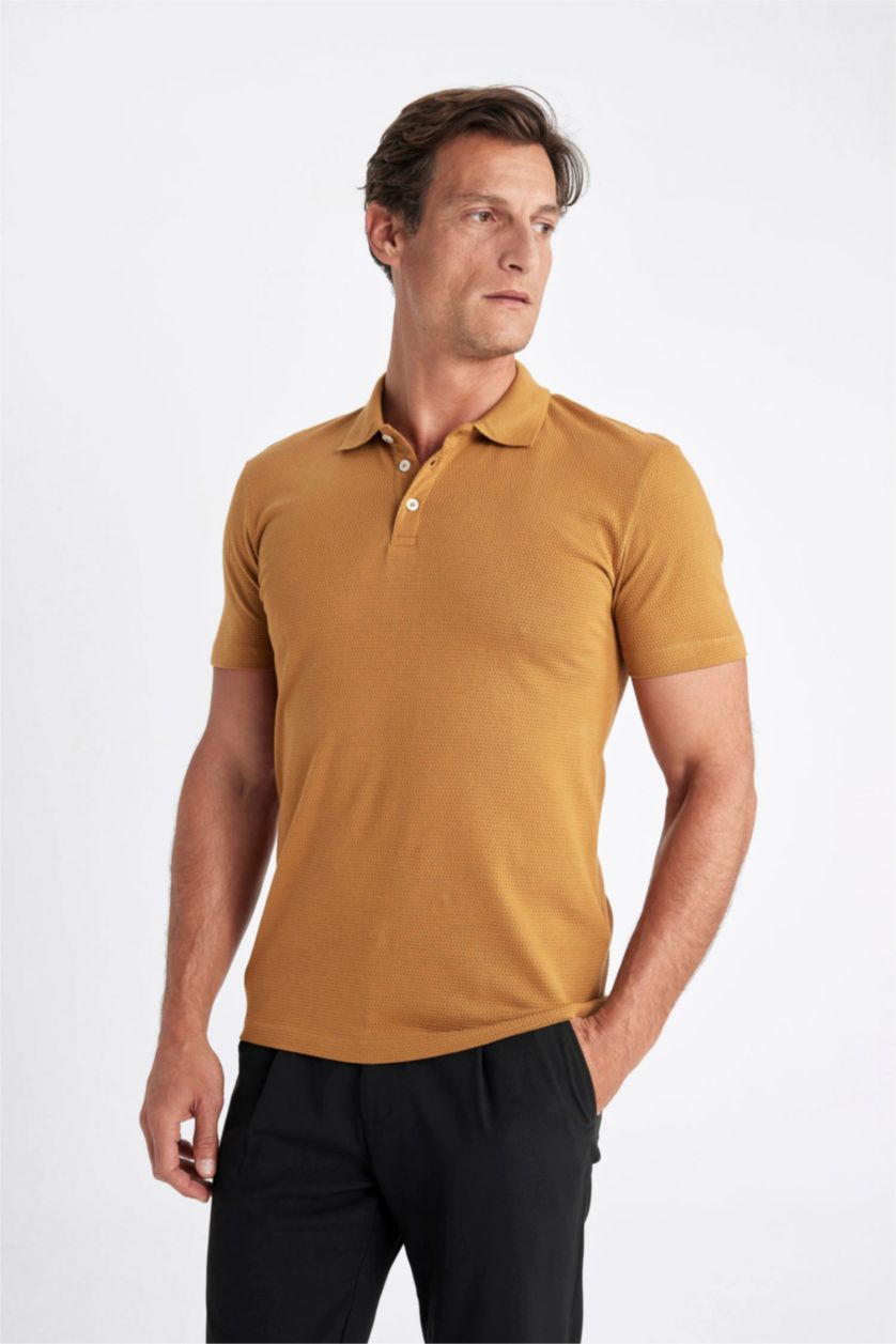 MAN Yellow Slim Fit Polo T-Shirt