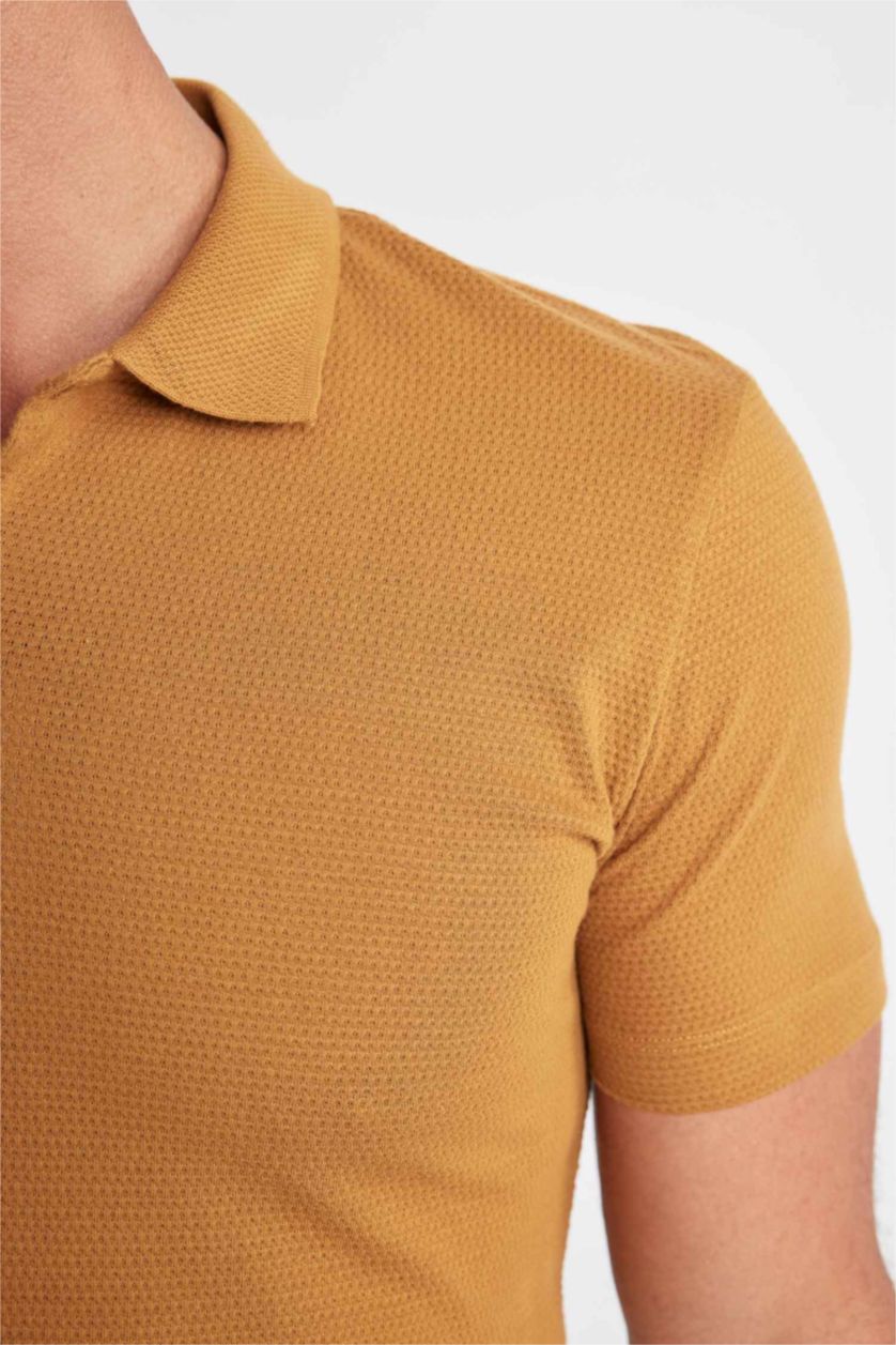 MAN Yellow Slim Fit Polo T-Shirt