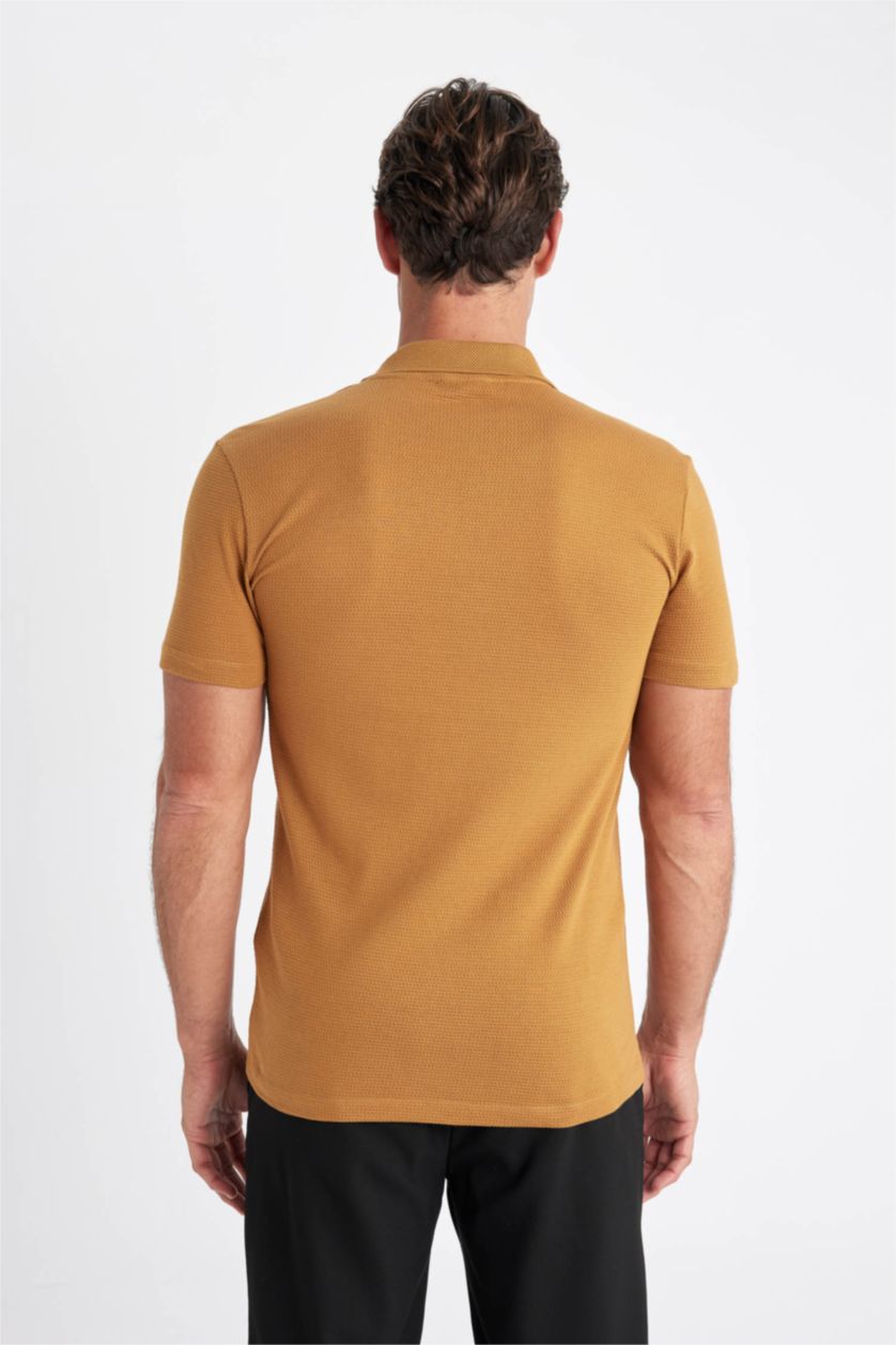 MAN Yellow Slim Fit Polo T-Shirt