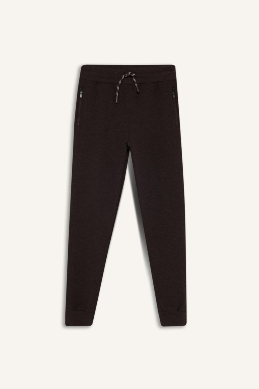 Erkek Çocuk - Genç Erkek Kahve Beli Paçası Lastikli Cepli Jogger Eşofman Altı Erkek Çocuk