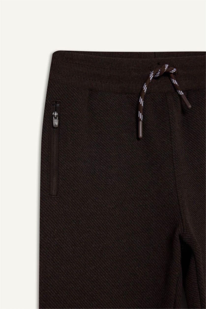 Erkek Çocuk - Genç Erkek Kahve Beli Paçası Lastikli Cepli Jogger Eşofman Altı Erkek Çocuk