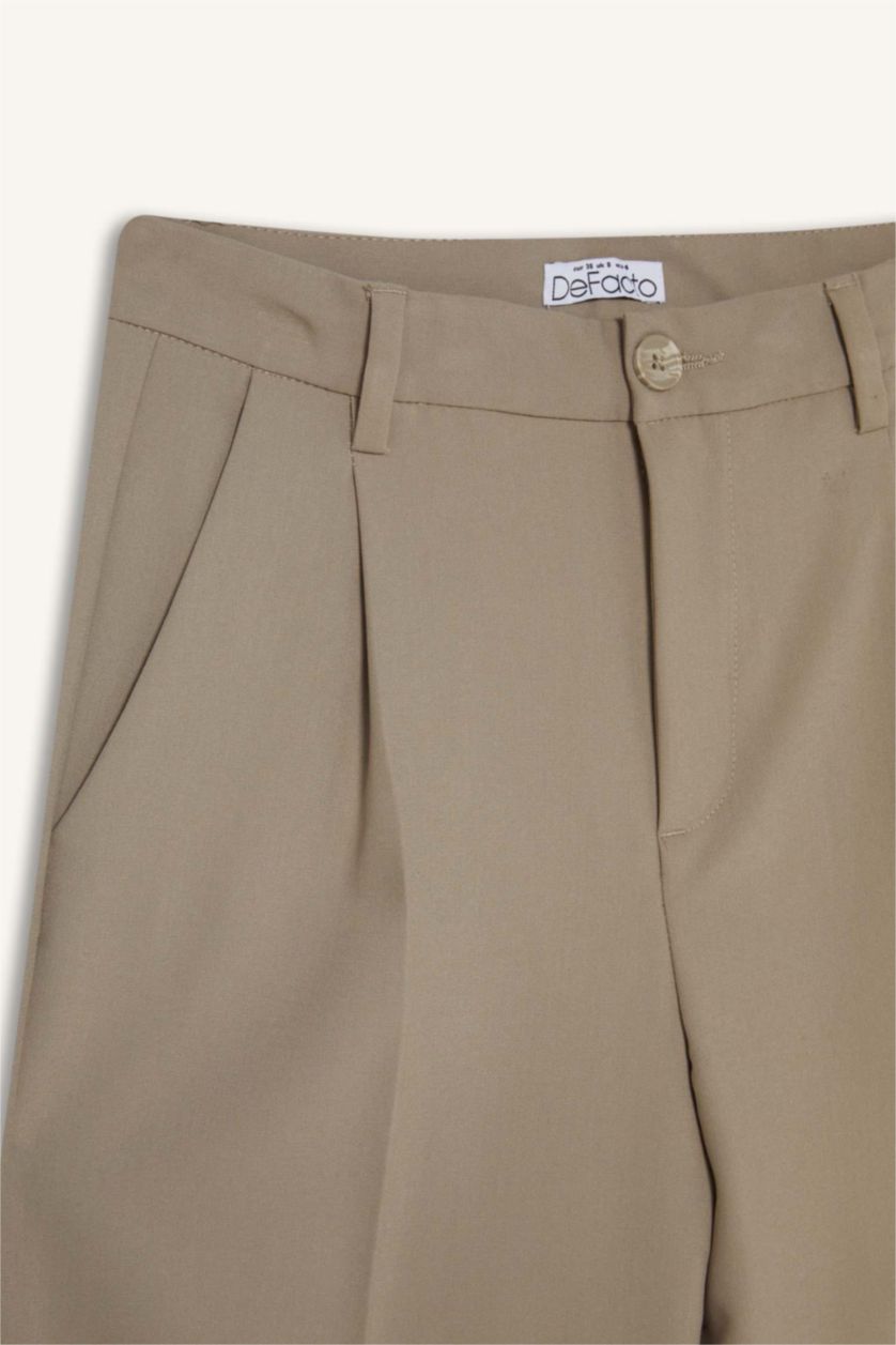 Женщины Визон High Waist Wide Leg Trousers