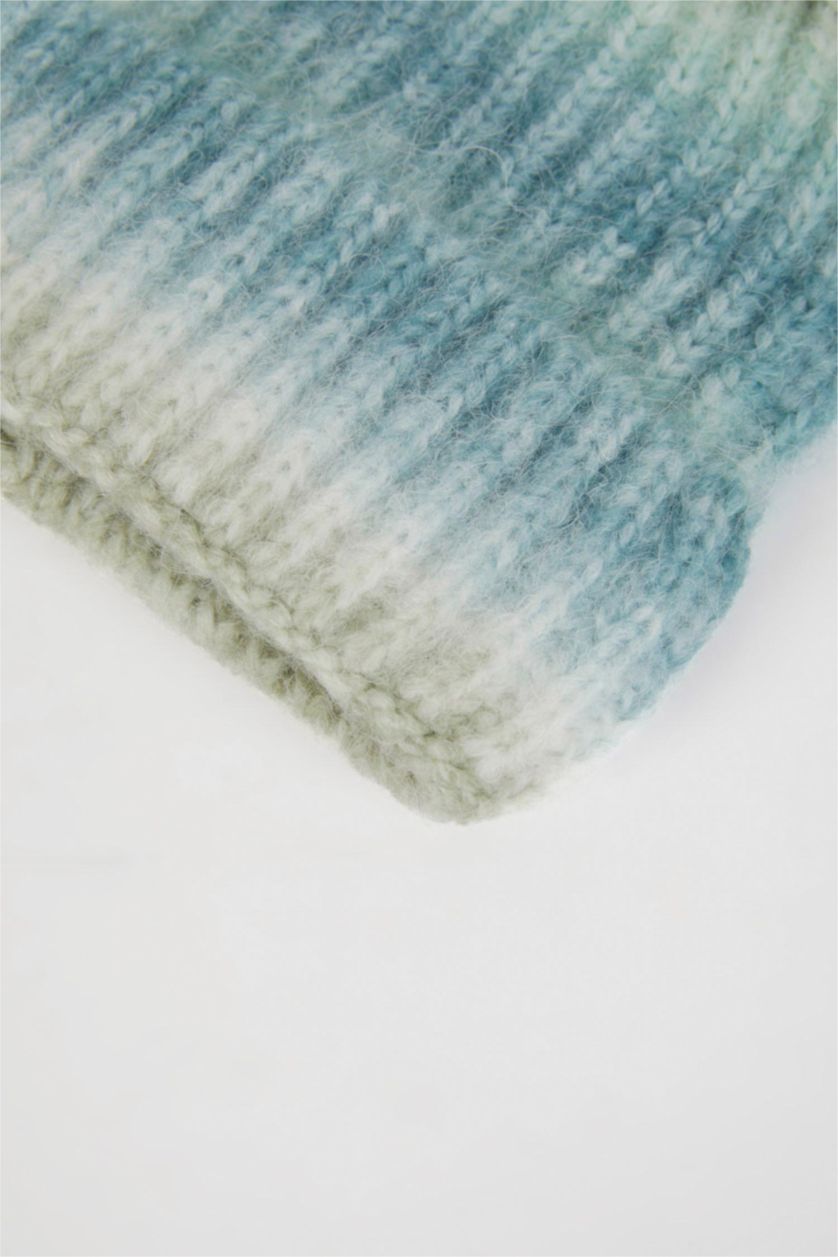 Kız Çocuk - Genç Kız Mavi Kız Çocuk Degrade Ponponlu Bere