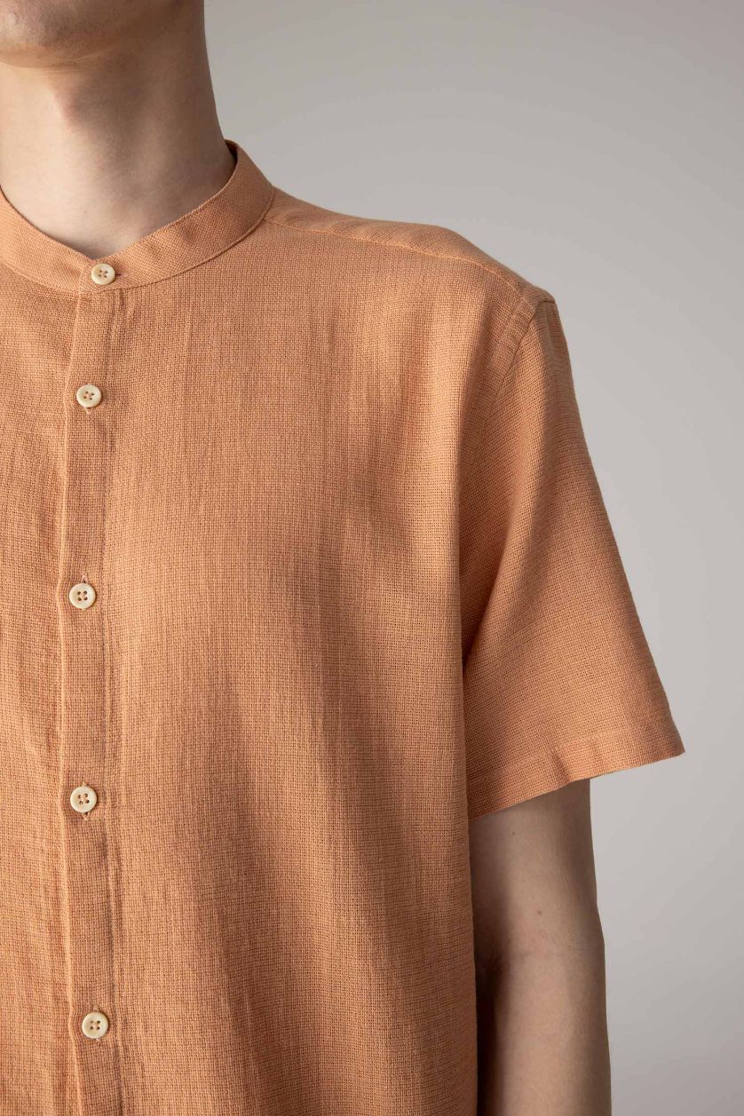 رجال بني فاتح قميص نص ردن  قطن قصة عادية بياخة عالية