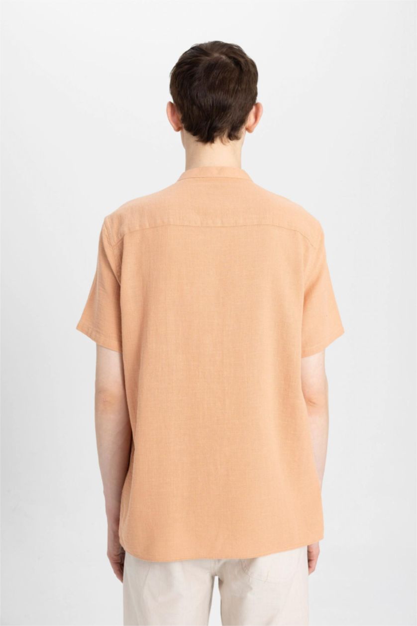 رجال بني فاتح قميص نص ردن  قطن قصة عادية بياخة عالية