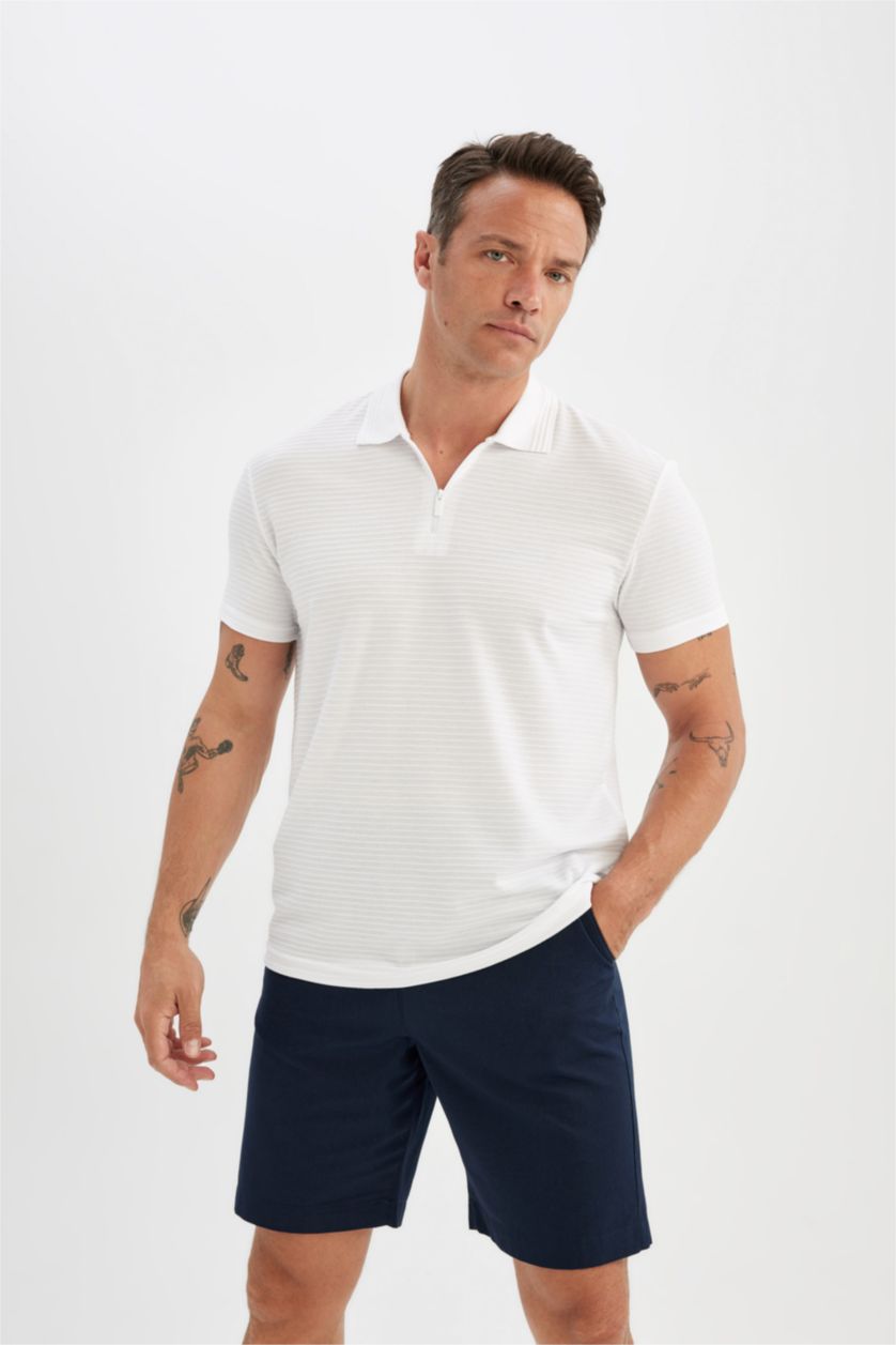 MAN NAVY Regular Fit Gabardine
