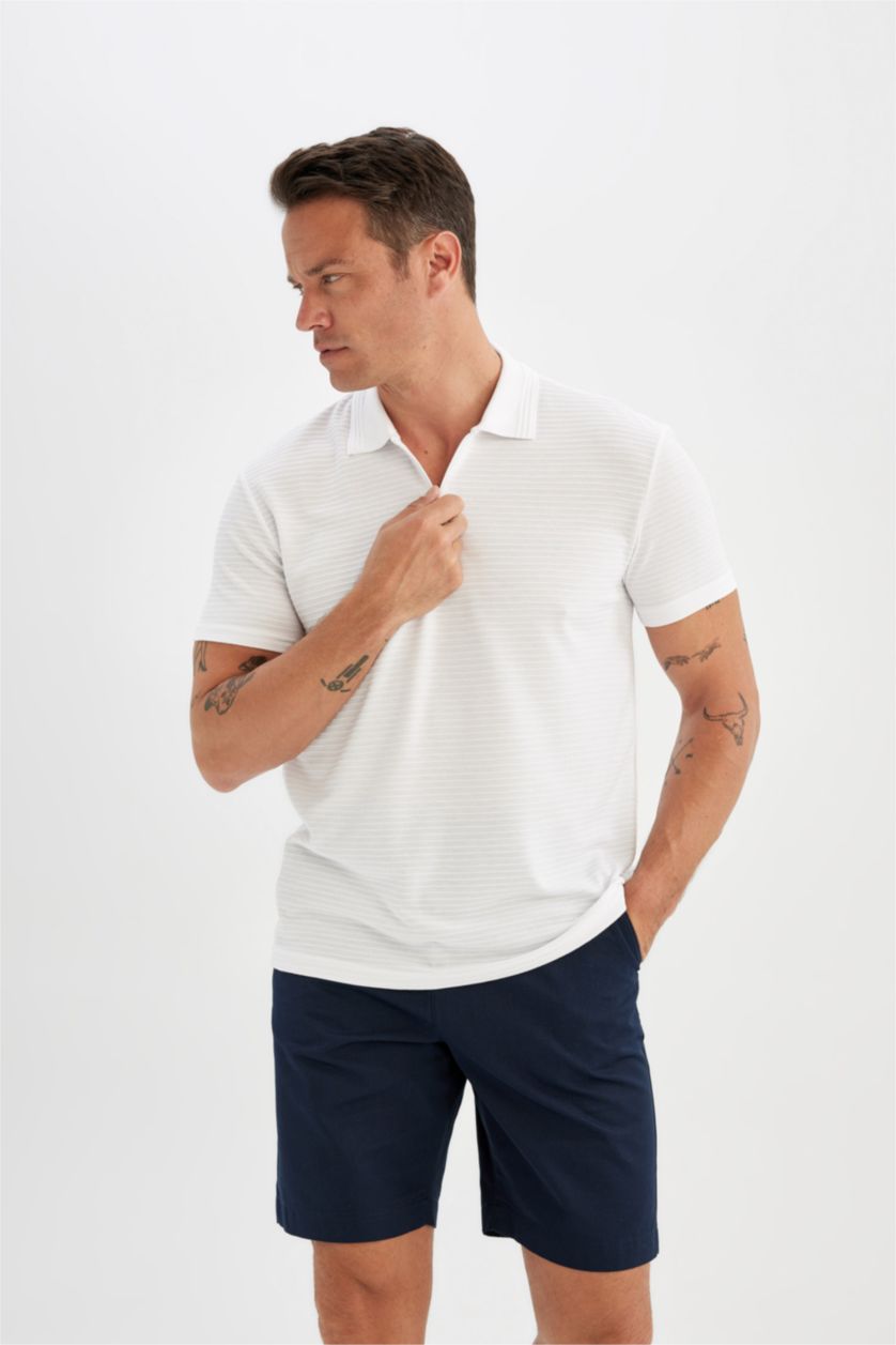 MAN NAVY Regular Fit Gabardine