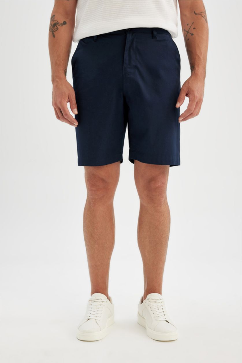 MAN NAVY Regular Fit Gabardine