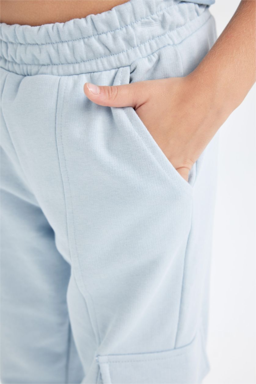 GIRLS & TEENS Light Blue Girl Cargo Pocket Jogger Sweatpants