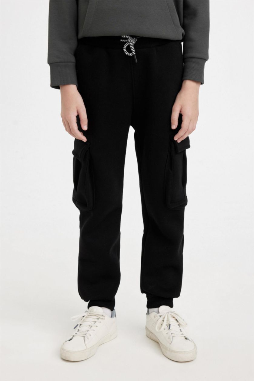 GARÇONS Noir Sweatpants Cargo noir pour Garçon