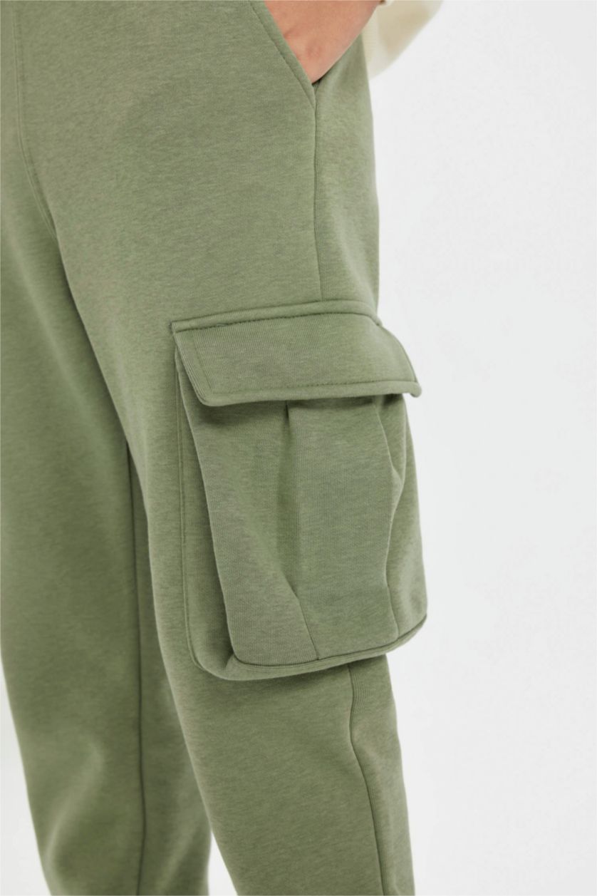 أولاد كاكي بنطلون بجامة رياضي كارجو للمدرسة قصة عادية