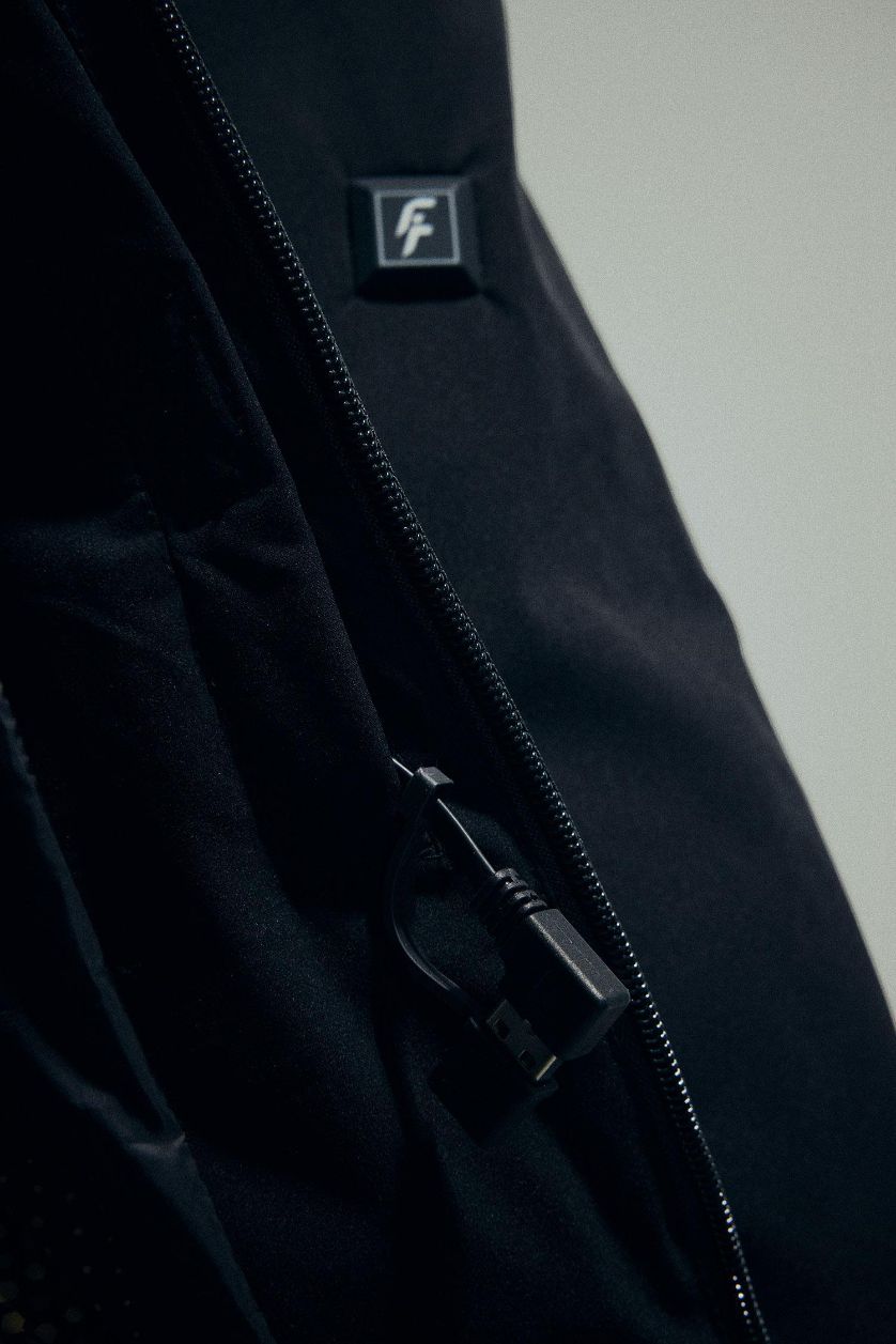 رجال أسود جاكيت تزلج مقاوم للماء مطبوع قصة عادية بغطاء للرأس