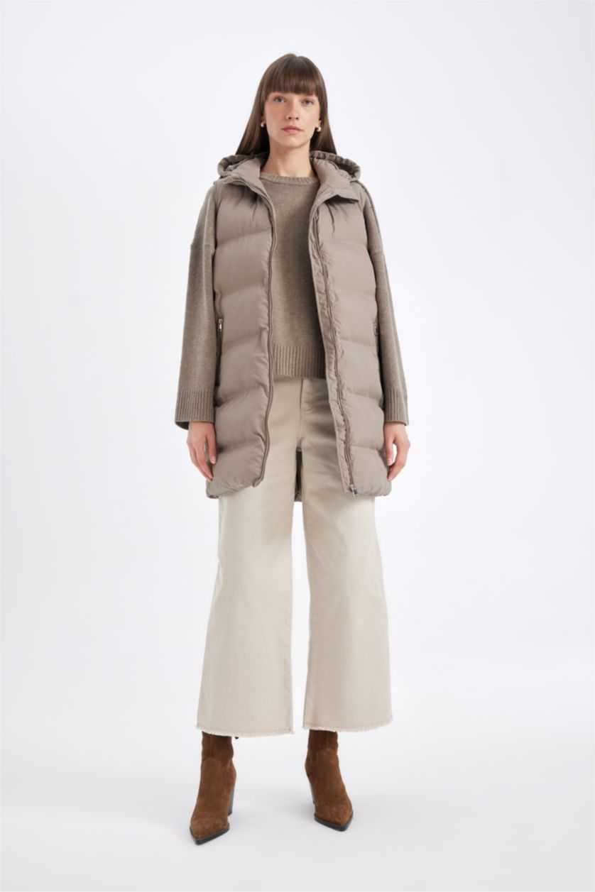 Әйелдерге Қоңыр бас киімді Жилет