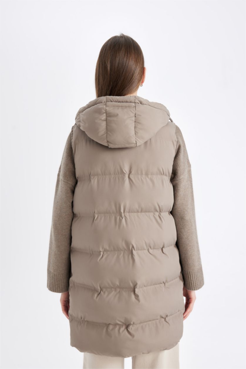 Әйелдерге Қоңыр бас киімді Жилет