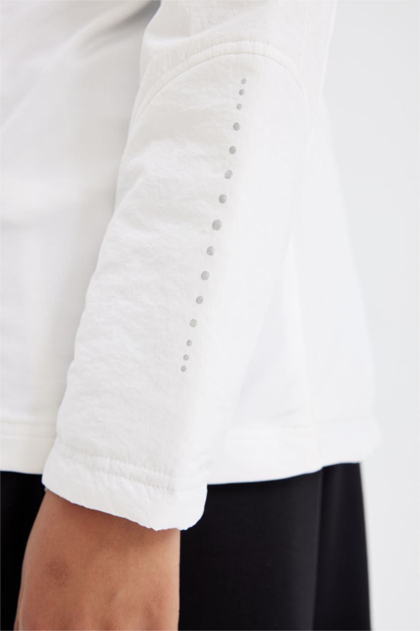 FEMME Blanc Veste imperméable à Capuche Coupe slim à fermeture zip de DeFacto Fit