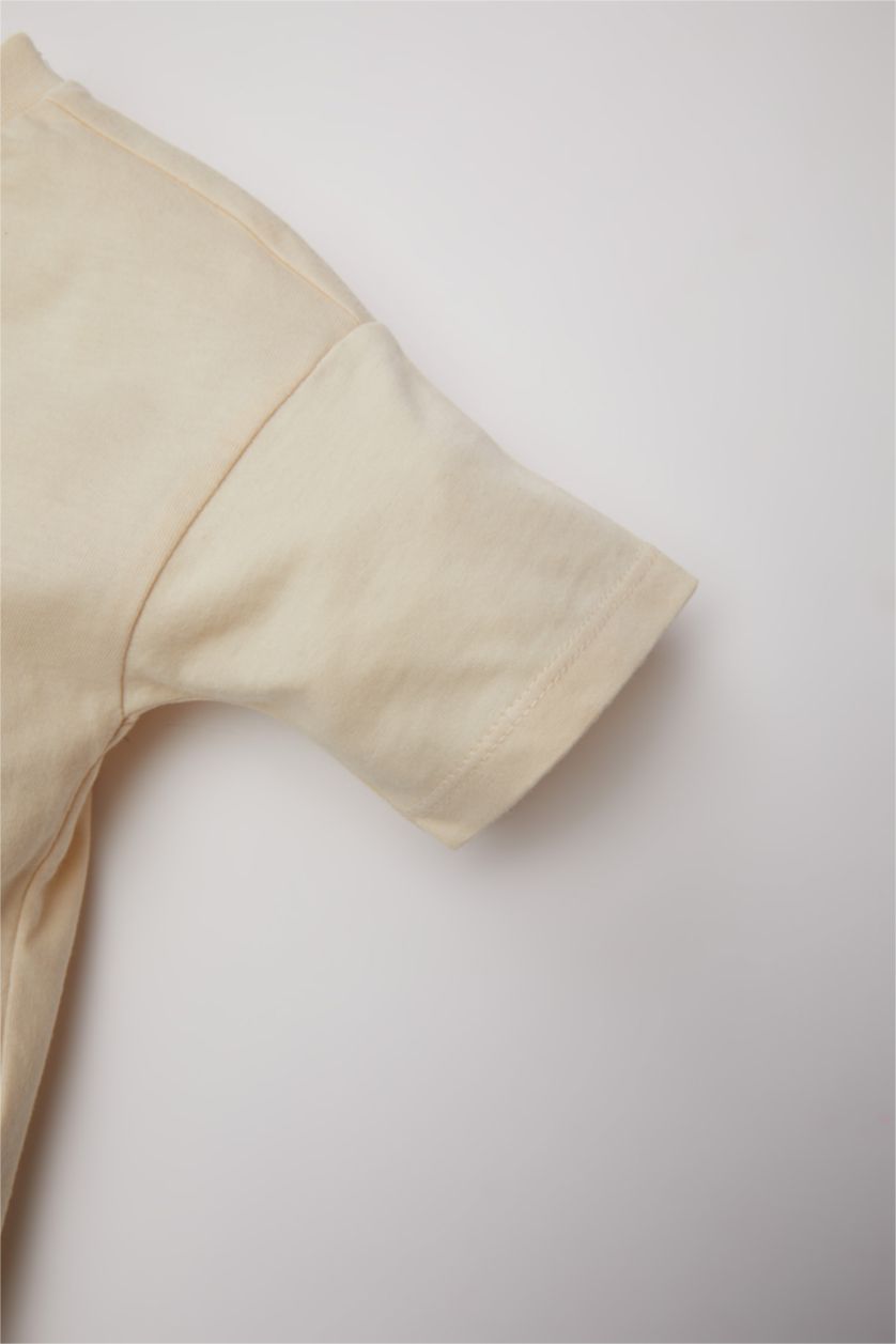 BÉBÉ GARÇON Beige T-Shirt à Manches Courtes imprimé pour Bébé Garçon