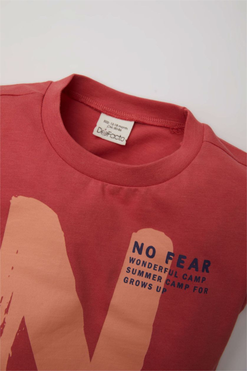 BÉBÉ GARÇON Bordeaux T-Shirt à Manches Courtes imprimé pour Bébé Garçon