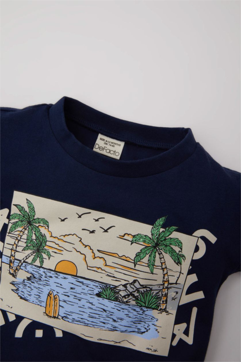 BÉBÉ GARÇON Marin T-Shirt à Manches Courtes pour BéBé Garçon