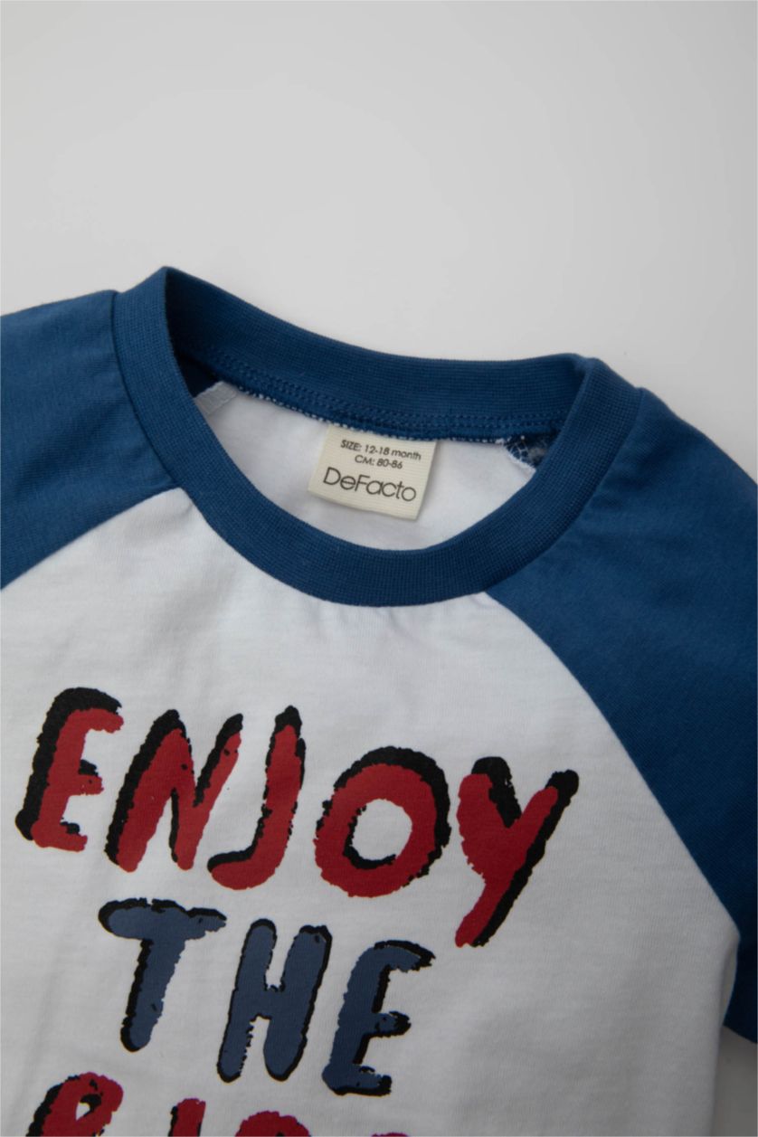 BÉBÉ GARÇON Blanc Lot de 2 t-shirts à manches courtes à motif Skateboard à col rond pour Garçon