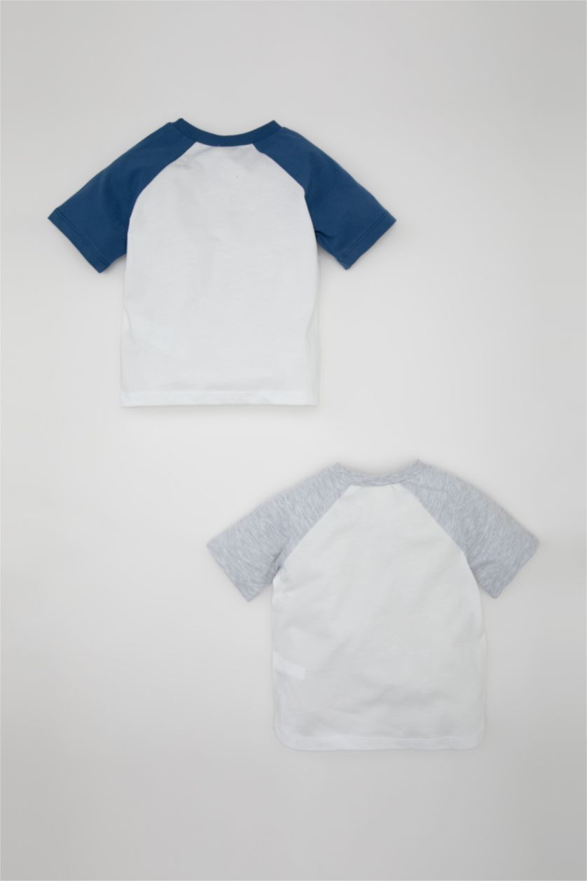 BÉBÉ GARÇON Blanc Lot de 2 t-shirts à manches courtes à motif Skateboard à col rond pour Garçon