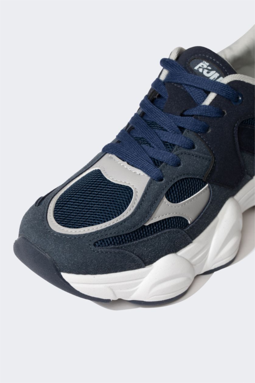 Erkek Lacivert Erkek Yüksek Taban Spor Ayakkabı