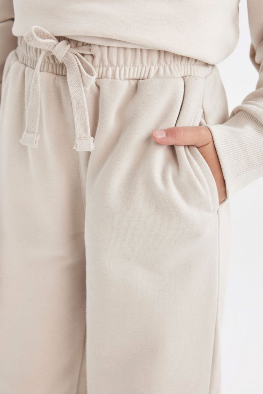 بناتي اللون الحجري بنطلون سويت بانتس بناتي للمدرسه