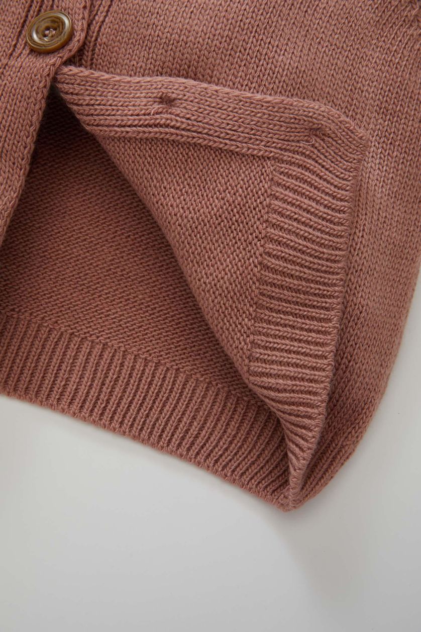 BABY GIRL Rose Baby Girl Crew Neck Cardigan