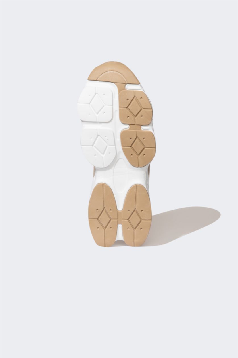 Girls & Teens Beige Unisex High Sole Sneakers