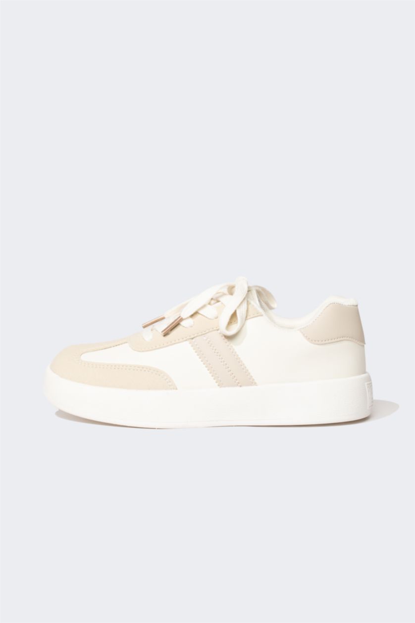 بناتي بيج حذاء رياضي بناتي جلد صناعي وكعب سميك