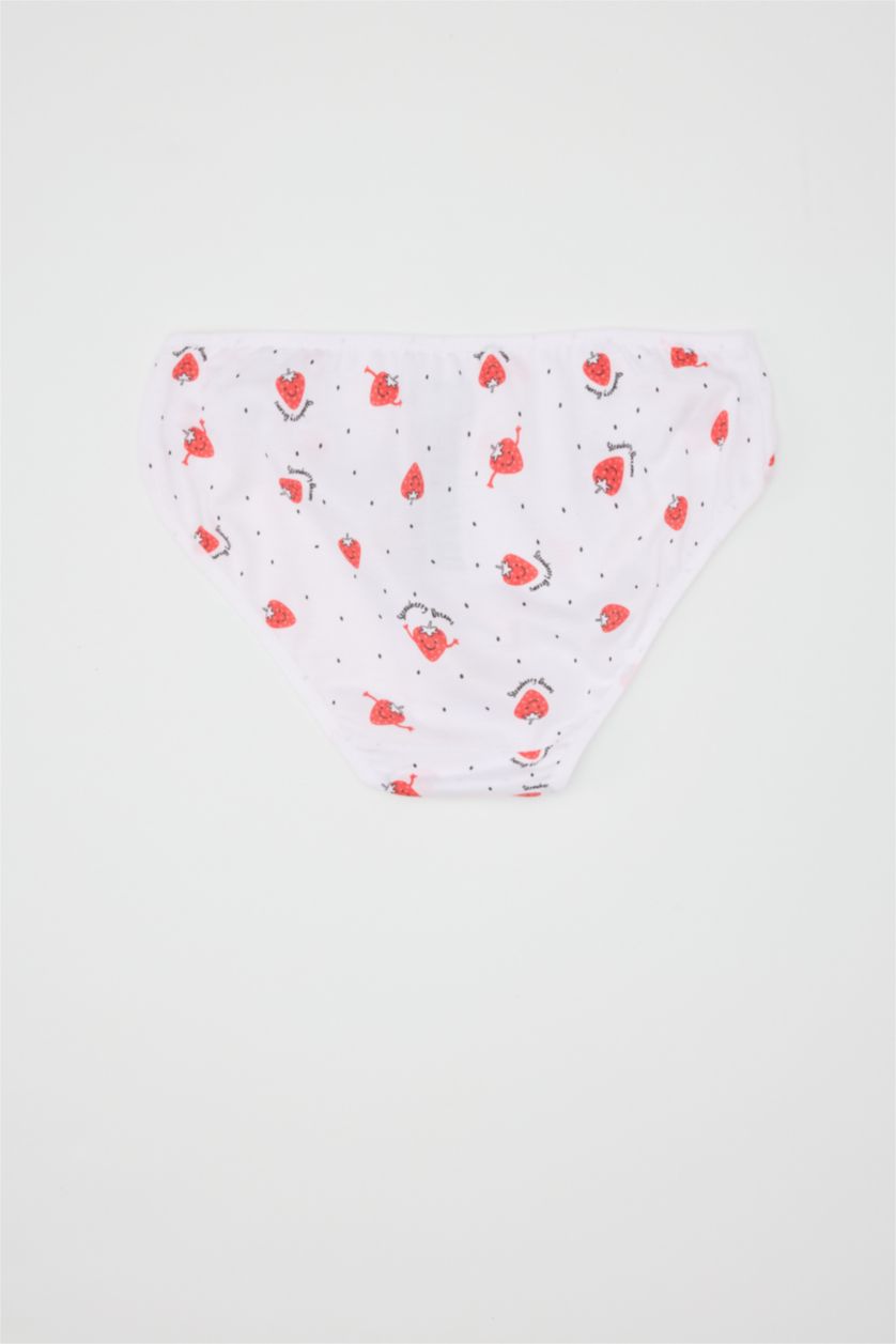 Kız Çocuk - Genç Kız Beyaz Desenli 3'lü Slip Klüot Kız Çocuk